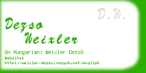 dezso weixler business card